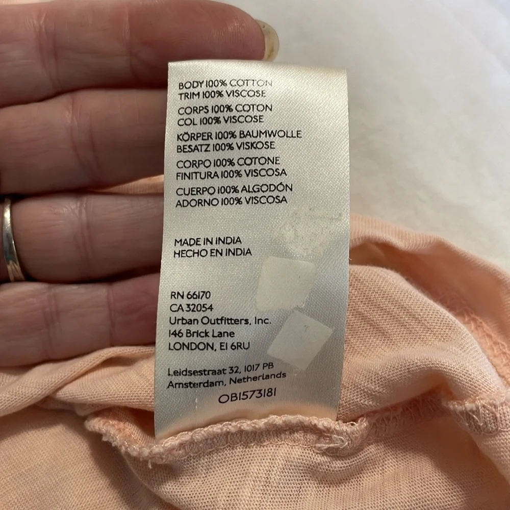 ANTHROPOLOGIE | Pink | Ruffled | Sleeveless | V-Neck | T-Shirt Blouse | Size M - Picture 10 of 14